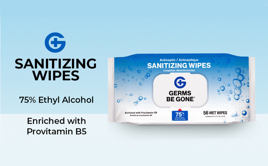 Germs Be Gone Antiseptic Sanitizing Wipes - 80 Count/Pack